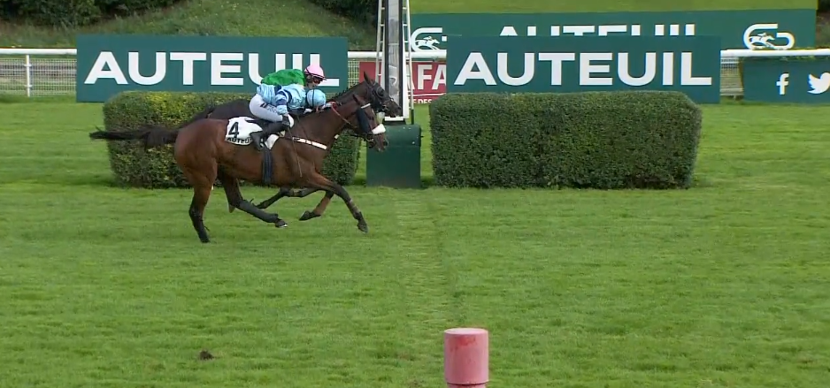 FRANCIA. Auteuil, l’inglese Gesskille interpretato da James Reveley si oppone di misura a Echo de Champdoux nel Prix Richard e Robert Hennessy, primo step listed in chiave La Haye Jousselin, terzo Inga Kam, male il favorito Ho la la Forez